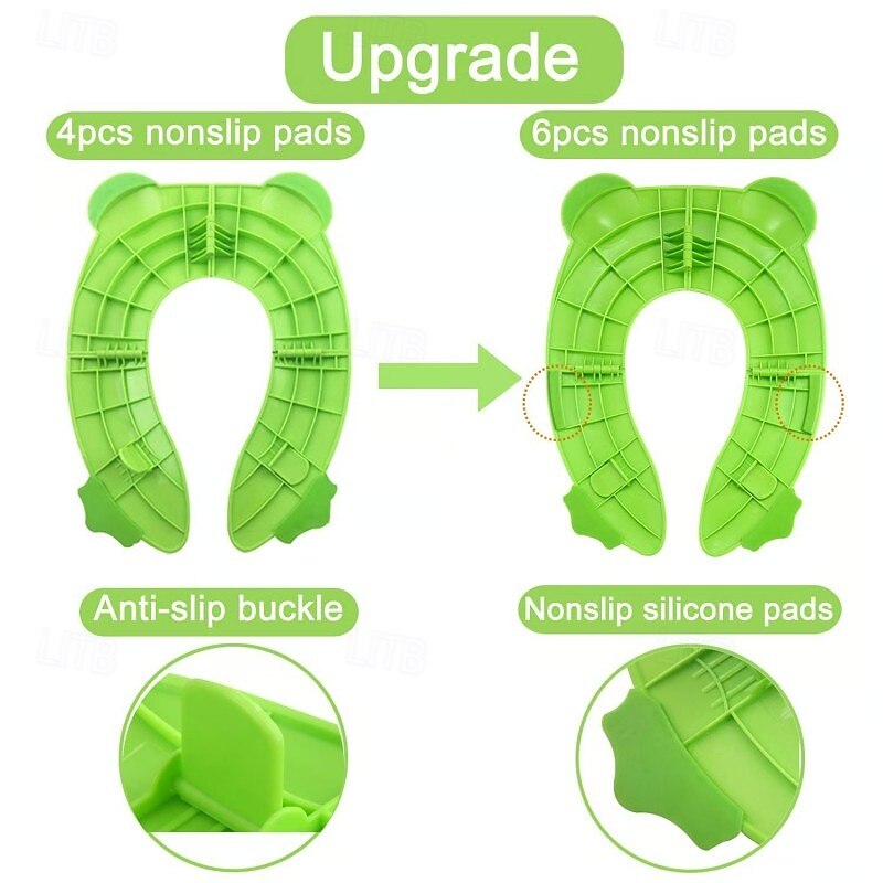 Folding Portable Toilet Seat For Children Toddler Baby Training Potty Seat Colorful Candy Style Toilet Cushion Non Slip Design Lightweight Travel Potty Chair Baby Bathroom Essential4