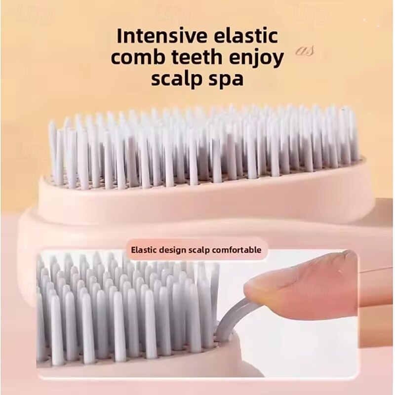 Relaxing Elastic Massage Comb Portable Hollow Hair Combs Scalp Massage Brush Salon Styling Tools Solid Color Circular Hair Brush3