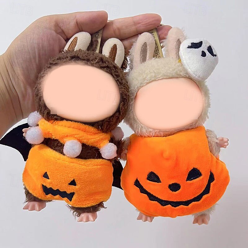 Doll Halloween Pumpkin Clothes Doll Clothes Set Cute Costume Dressing Outfits Accessories for 6.69 Inch Doll (NO DOLL)