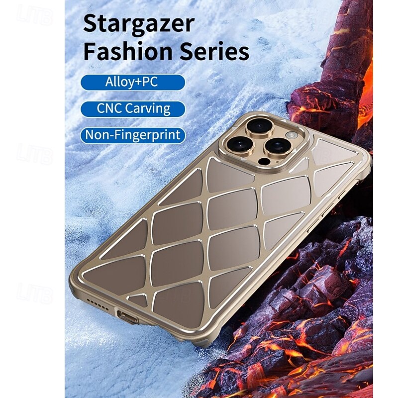 Phone Case For iPhone 17 Pro Max 17 Air 16 Pro Max Plus 16 Back Cover Shockproof Retro PC Metal2