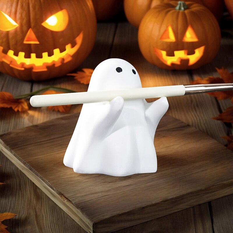 Halloween Decor Resin Raised Hand Cute Ghost Decoration Pen Holder – Indoor Desktop Organizer & Seasonal Home Decor for Bookshelf, Study, Vanity4