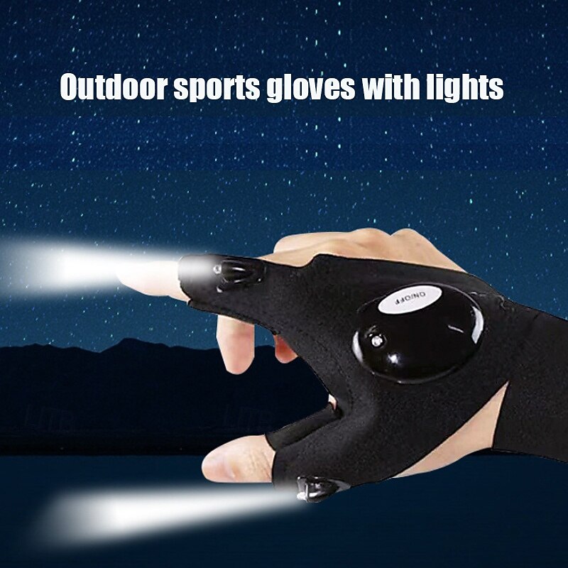 Fishing Equipment Accessories Glove With Led Fingerless Cycling Gloves With Lights Gloves for Light Fingers Mittens Apparel