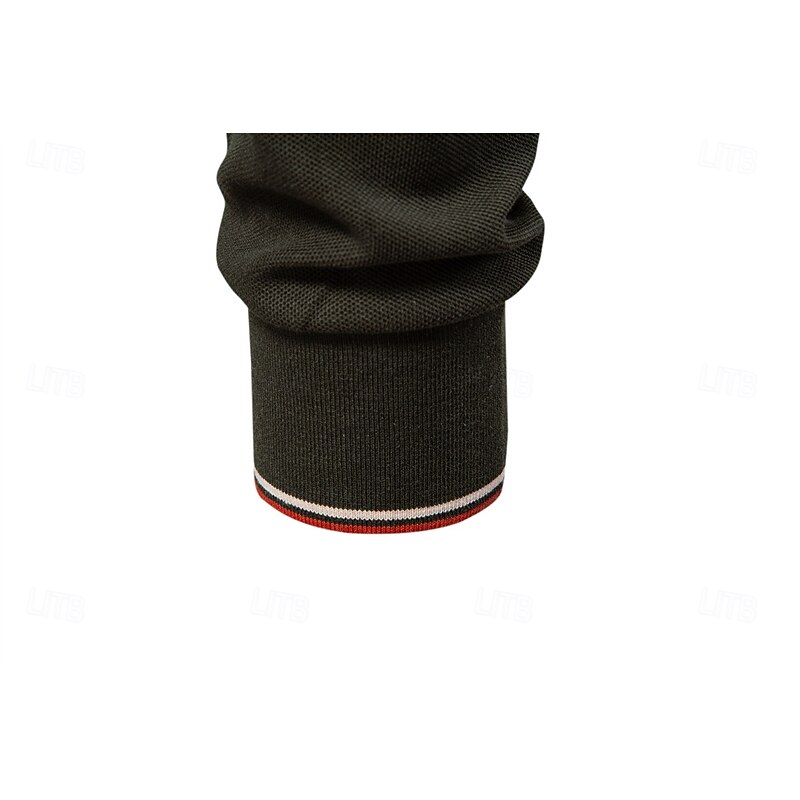 Men's Polo Work Business Turndown Long Sleeve Leisure Comfortable Plain Color Block Plain All Seasons Regular Fit Robin's Egg Blue Black White Dark Navy Light Grey Army Green Polo4