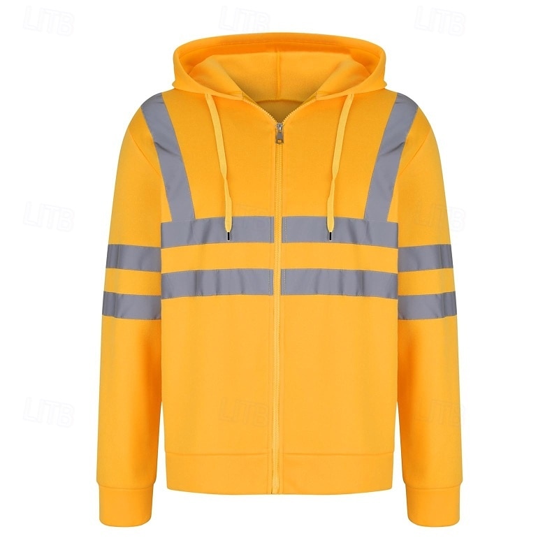 Men's Hoodie Pullover Hoodie Sweatshirt Fleece Hoodie Black Orange Green Hooded Plain Patchwork Color Block Sports & Outdoor Casual Daily Streetwear Cool Sportswear Spring &  Fall Clothing Apparel