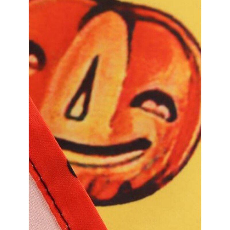 Halloween Women's Midi Dress A Line Dress Casual Daily Holiday Regular Fit Pumpkin Spider web Short Sleeve Square Neck Black Yellow Purple Summer Spring Fall4