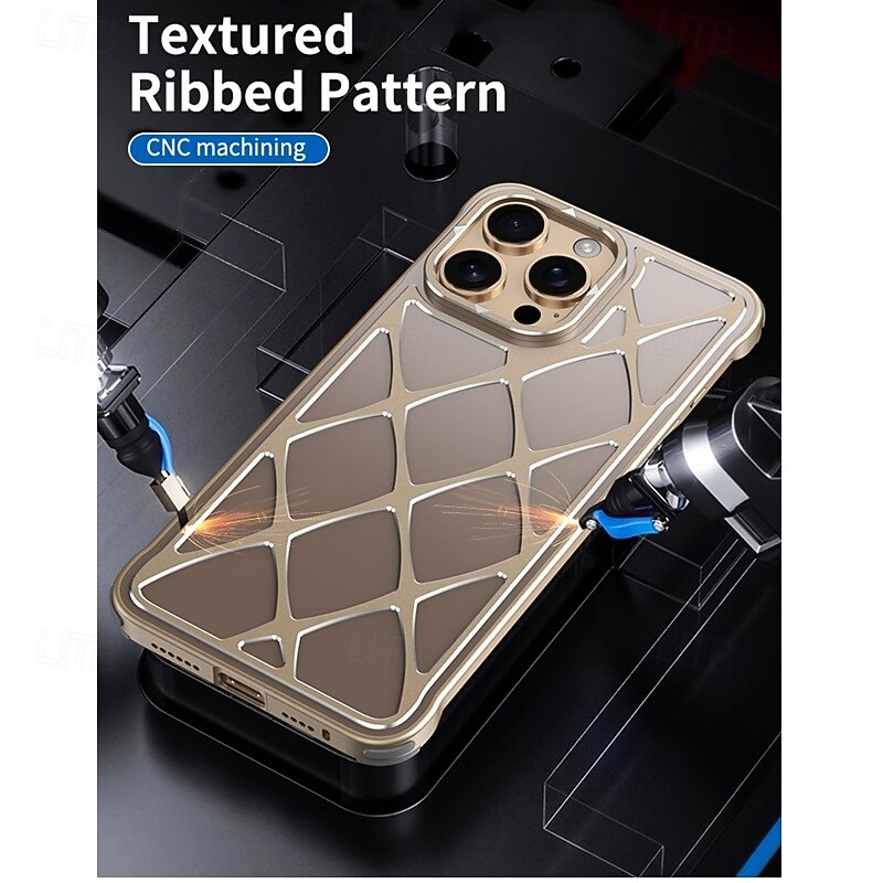 Phone Case For iPhone 17 Pro Max 17 Air 16 Pro Max Plus 16 Back Cover Shockproof Retro PC Metal4