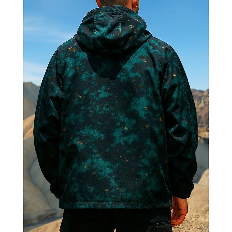 Men's Windbreaker Softshell Jacket Hiking Jacket Outdoor Waterproof Windproof Hiking Outfits Hiking Clothes Spring Autumn / Fall Top Camping / Hiking / Caving Running Camo Green2