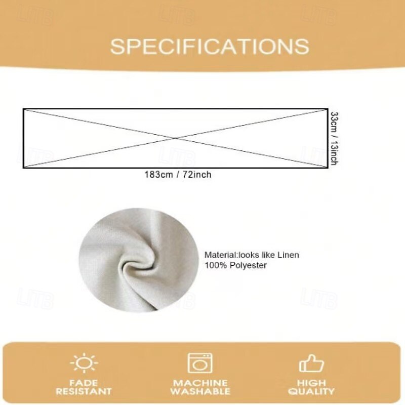 Halloween Moon Table Runner - Digital Printed Rectangular Tablecloth 33x180cm, Spooky Celestial Decor for Restaurant & Banquet Dining2