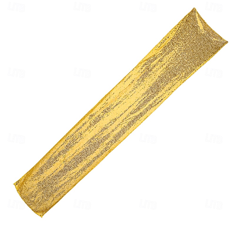 Christmas Table Runner Yellow Sequin Festive Holiday Tablecloth Daily Home Decoration Perfect Christmas Dining Accent Seasonal Celebration Atmosphere Accessory4