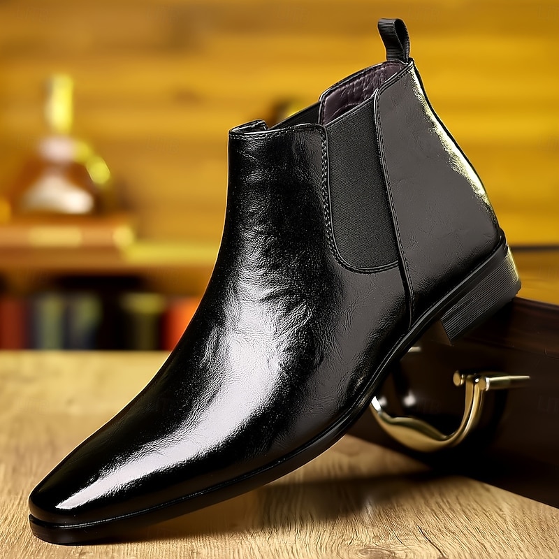 Men's Brown  Chelsea Boots – Sleek Ankle Dress Boots for Office, Business Meetings and Formal Outfits2