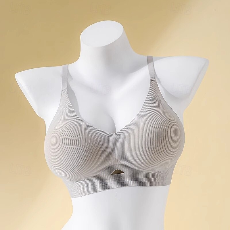 Women's Sexy Lingerie Bra HoleNightwearNylon POLY Daily Wear Date Solid Colored Black Khaki Beige Gray Spring & Summer2