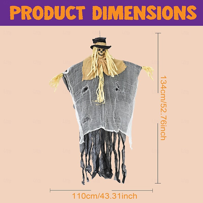 Halloween Decorations Cute Mummy Scarecrow Gauze Hanging Ghosts Indoor and Outdoor Horror Venue Decoration Escape Room3