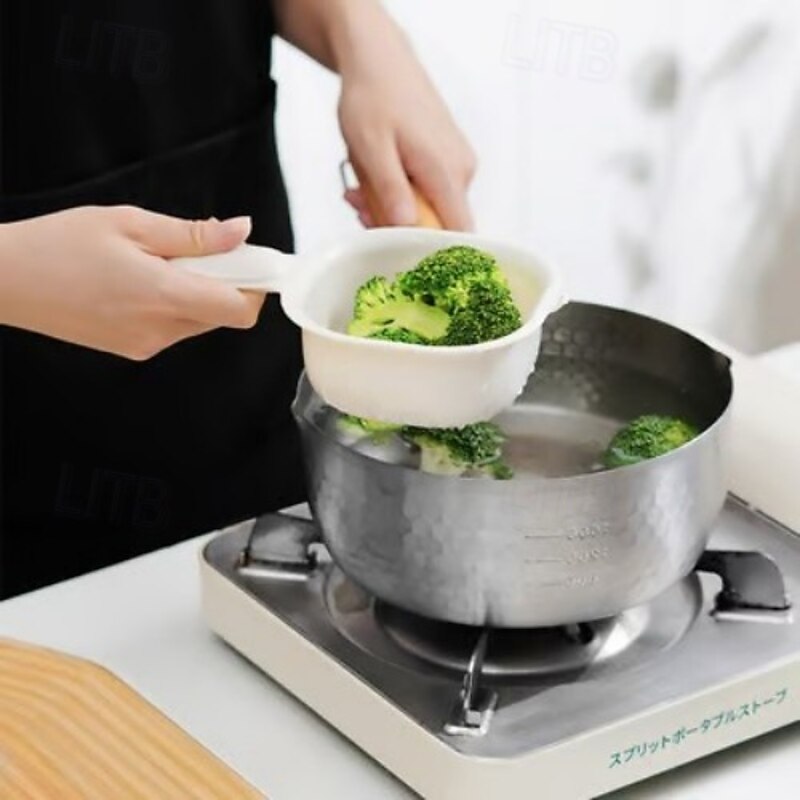 3pcs Kitchen Dual-Layer Draining Basket with Handle – Food-Grade Thickened Strainer for Washing Fruits and Vegetables, Multi-Functional Kitchen Basket3