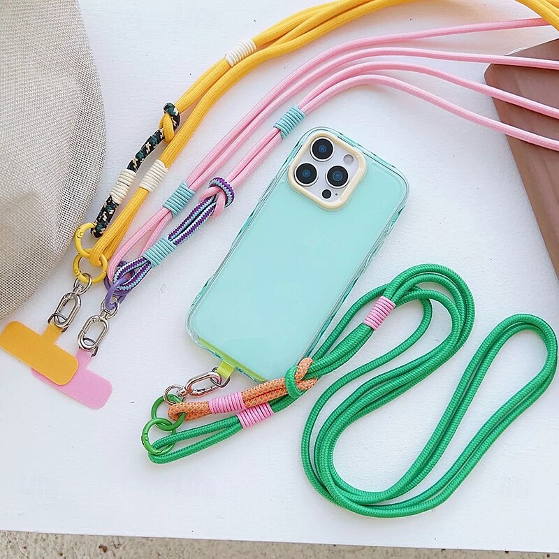 Fashionable mobile phone lanyard long rope crossbody suitable for carrying men and women outdoor hiking strap sturdy card anti loss clip mobile phone lanyard4