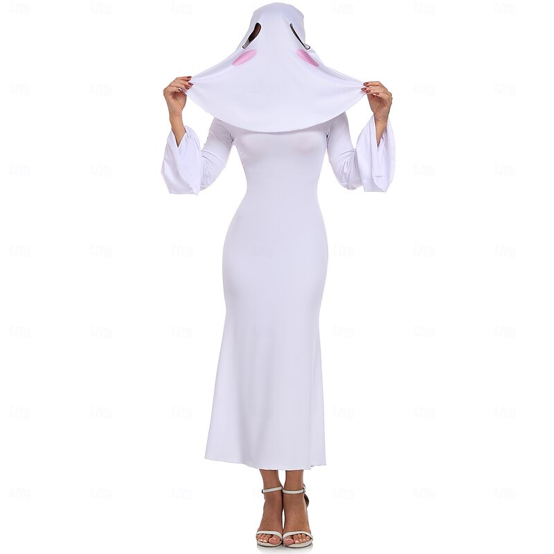 Ghost Ghostly Bride Halloween Dress Cosplay Costume Halloween Adults' Women's Halloween Carnival Performance Masquerade Easy Halloween Costumes Dress Up2