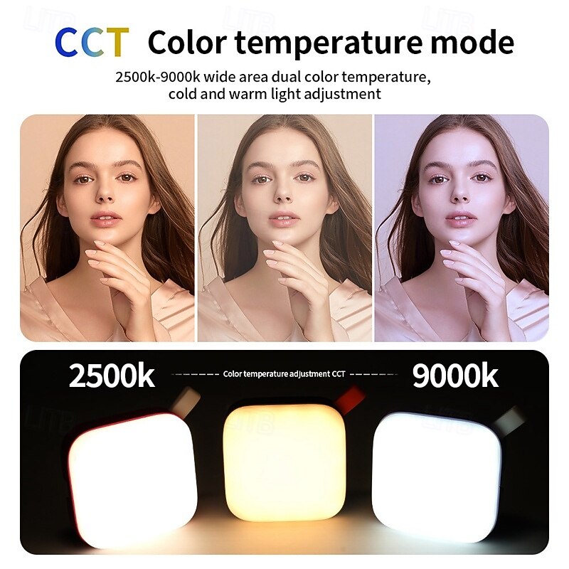 Mini Video Light Smartphone Selfie LED Camera Light with Built-in Lithium Battery for iPhone iPad Sumsung All Kinds Photography Phones4