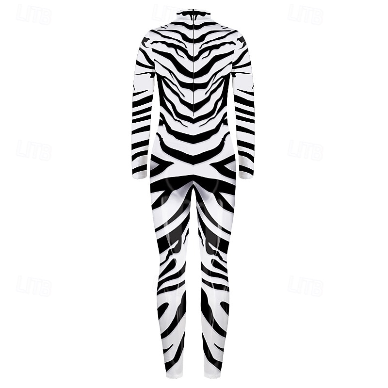 Family Jumpsuit Halloween pattern Street Print Black White Red Long Sleeve Matching Outfits4