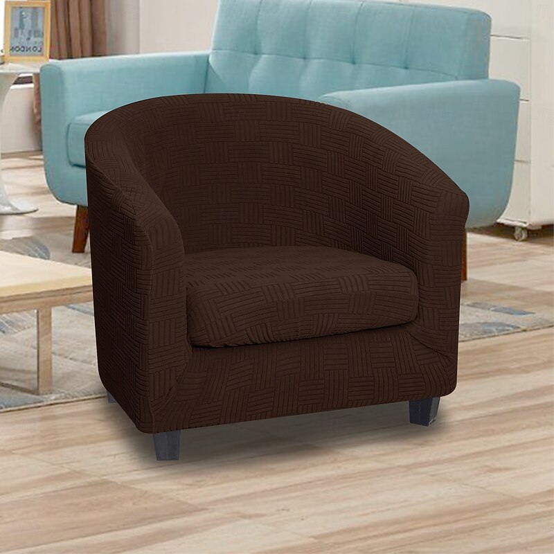 Half-Round Modular Sofa with 5x5 Grid Stitch Design  Split Curved Sectional Seating for Modern Living Room3