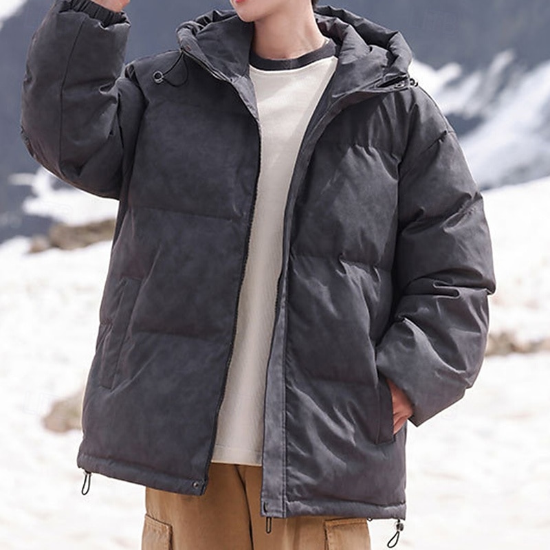 Men's Hiking Jacket Puffer Jacket Thermal Jacket Outdoor Thermal Hiking Outfits Hiking Clothes Winter Autumn / Fall Top Camping / Hiking / Caving Running Black Purple Grey