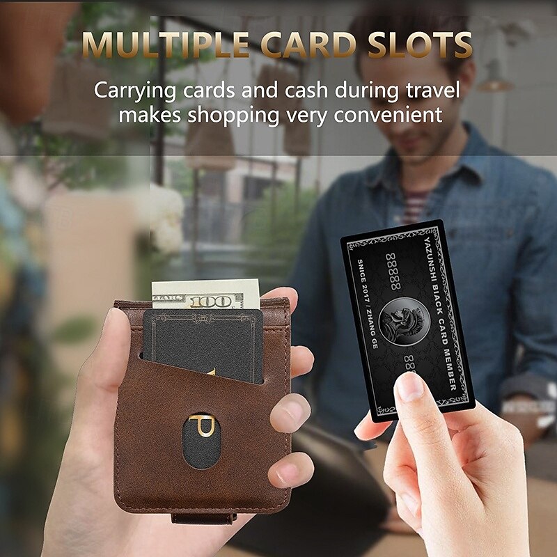 Phone Case For Samsung Galaxy Z Flip 7 Z Flip 6 Z Flip 5 Z Flip 4 Back Cover Card Slot Shockproof Retro TPU PU Leather4