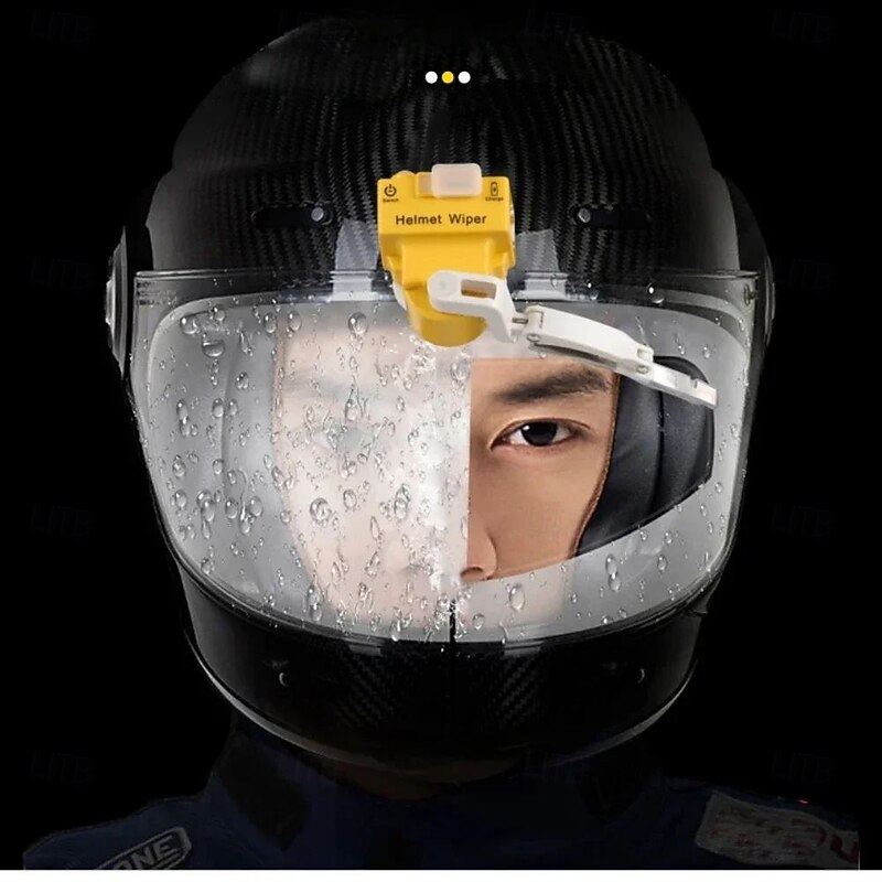 Helmet Automatic Wiper Motorcycle Electric Vehicle Cycling Helmet Accessories Wiper Portable USB Charging 5V Rain Protection