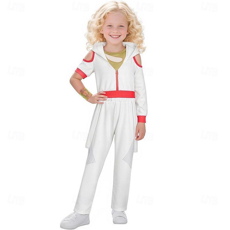 Zombie School Zombies 4 Nova Cheerleader Skirt Coat T-shirt Movie Cosplay Costume Movie Cosplay for Girls' Kid's Halloween Performance Halloween Masquerade3