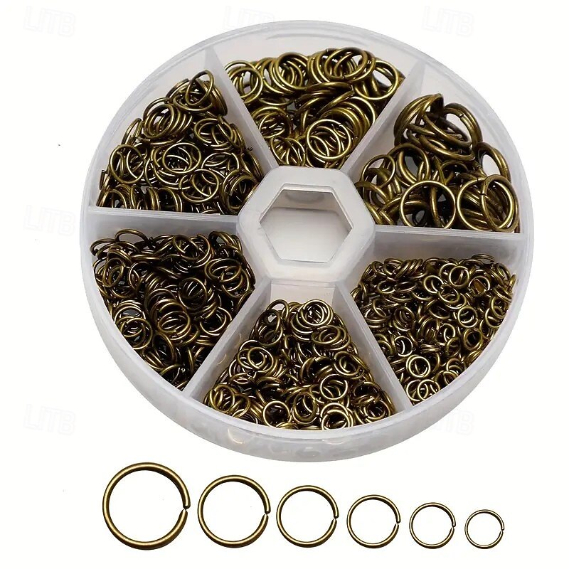 960PCS O-Ring Jump Rings Connectors – Metal Open Rings for DIY Jewelry Making, Bracelets, Earrings & Necklaces3