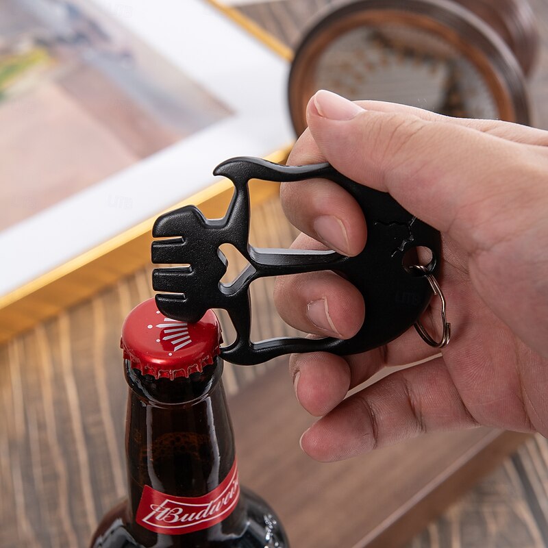Halloween Skull Face Bottle Opener & Window Breaker Keychain, Creative Portable Beer Opener, Unique Halloween Party Gadget