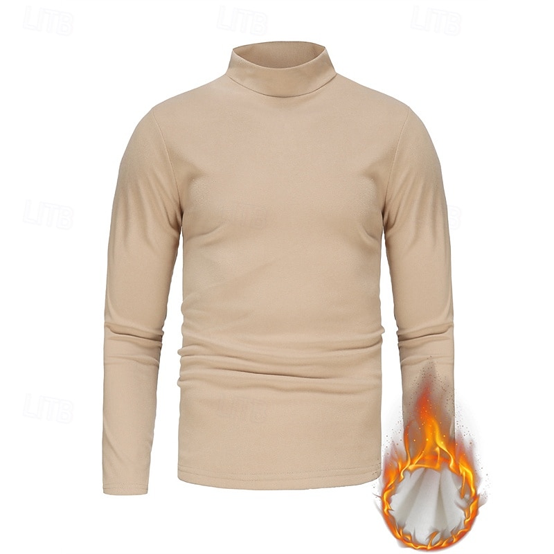 Men's Sweatshirt Black White Khaki High Neck Plain Sports & Outdoor Daily Holiday Streetwear Basic Casual Spring Fall Clothing Apparel Hoodies Sweatshirts2