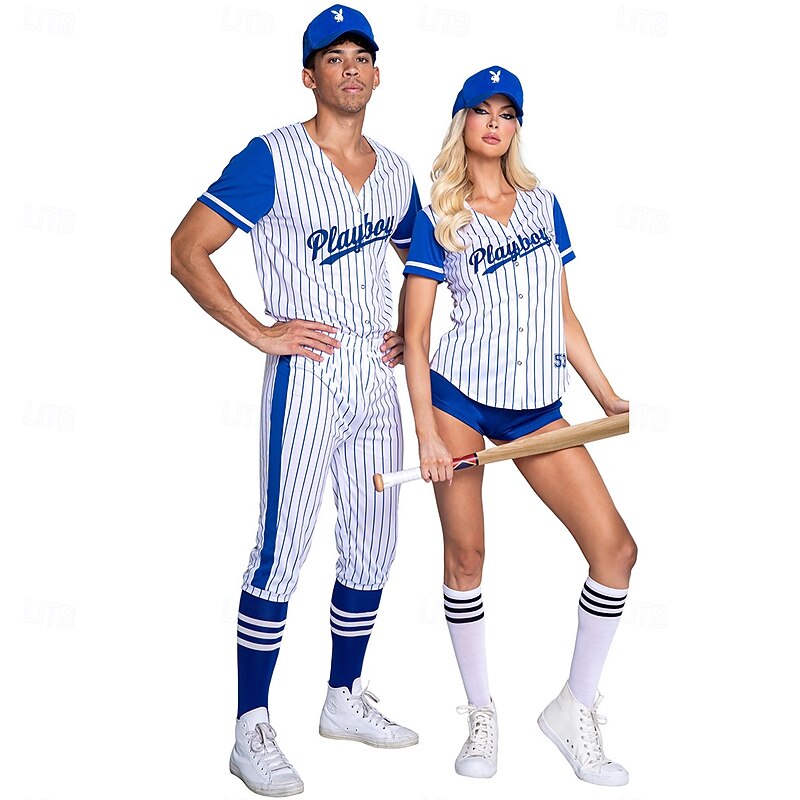 Striped Sports Baseball Uniform Party Outfit COS Sexy Cheerleading Uniform Cheerleading Uniform Halloween Costume