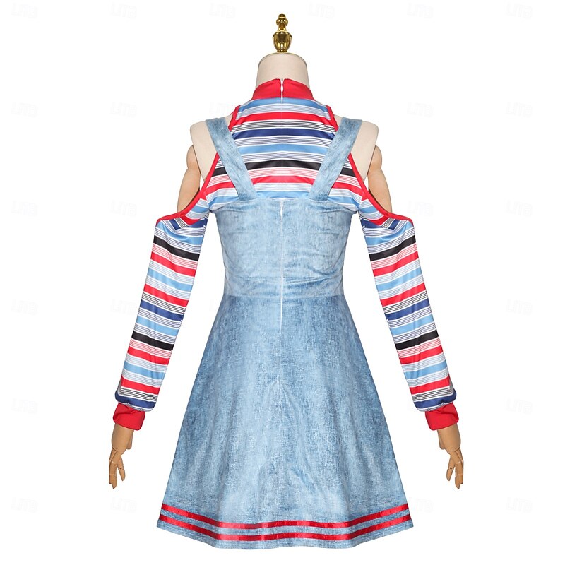Chucky Scary Doll Halloween Dress Fancy Costume Horror Scary Costume Adults' Women's Halloween Carnival Performance Party Easy Halloween Costumes Dress Up4