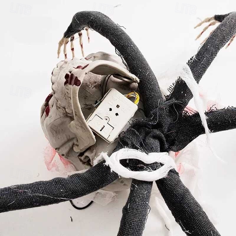 Creepy Halloween Props Animated Skeleton Hands with Sensor, Voice Activated Light Up Spooky Decor for Haunted Houses Secret Room Scenes4