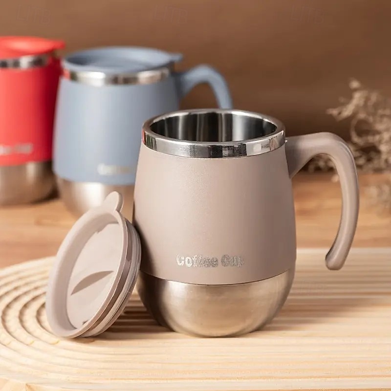 16.91oz Stainless Steel Insulated Coffee Tumbler with Lid – Double Wall Vacuum Cup for Hot & Cold Drinks, Perfect for Home, Outdoor, Camping, and Holiday Gifts for Birthday, Thanksgiving, Christmas