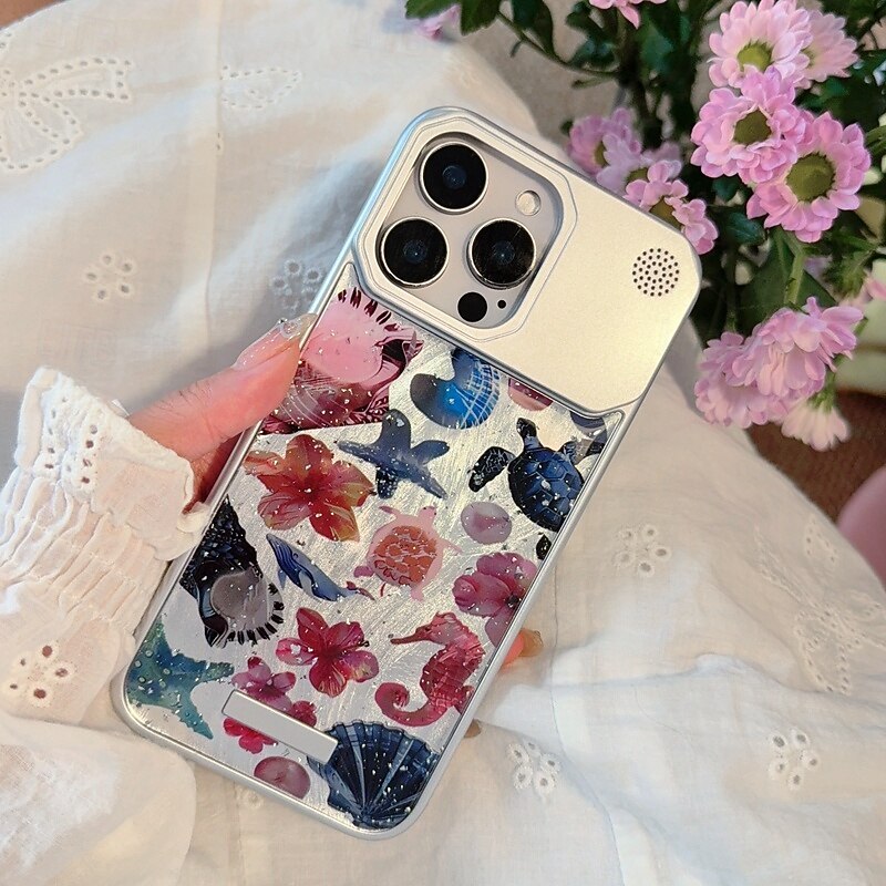 Phone Case For iPhone 16 15 14 Pro Max Plus 13 Pro Max Back Cover Shockproof Flower Floral PC