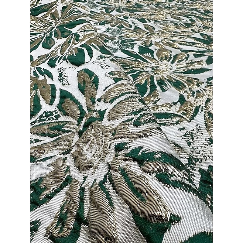 Floral Jacquard A-Line Evening Gown Elegant High-low Dress Stretch Satin Formal Wedding Floor Length Half Sleeve V Neck 20253