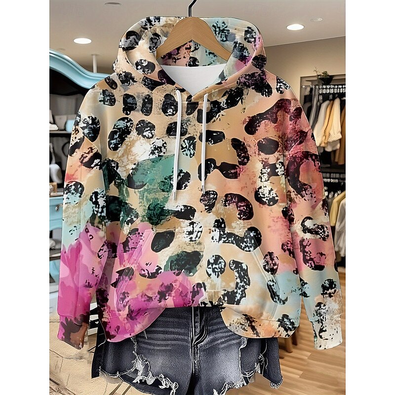 Women's 3D Print Vintage Boho Hoodie Patchwork Hoodie Sweatshirt Floral s Floral Graphic Vintage Retro Casual Long Sleeve Hooded Regular Tops Street Casual Black Blue Orange Brown Khaki Fall Winter3
