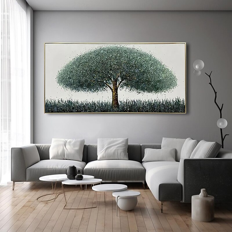 Handmade Oil Painting Canvas Wall Art Decoration Modern Money Tree Abstract Landscape for Living Room Home Decor Rolled Frameless Unstretched Painting2