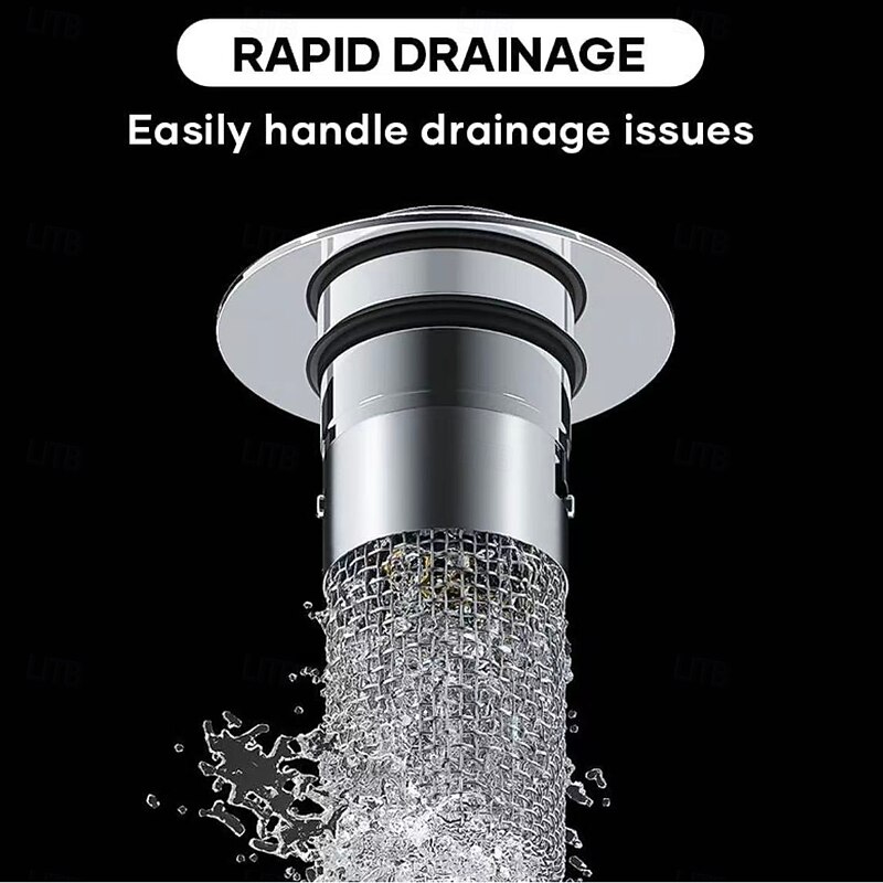 4pcs Stainless Steel Floor Drain Filter – Universal Pop-up Basin Sink Strainer, Anti-Clog, Anti-Odor, Insect-Proof Mesh for Washbasin4