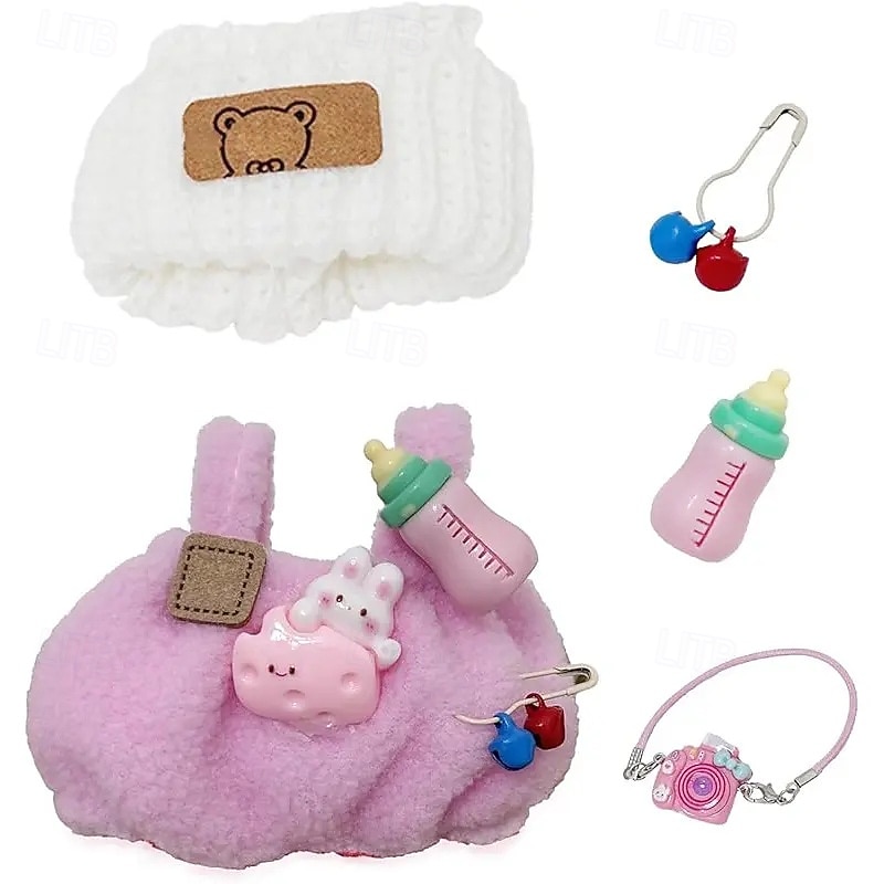 Doll Clothes for labubu 17cm/15cm Dolls Outfit Set  Luxury Chic Style High-End Fashion Suitable Accessories (No Doll)3