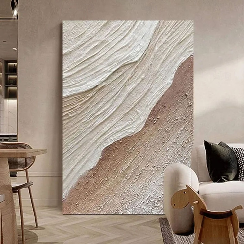Handmade 3D wave Coastal  Oil Painting Landscape with Vibrant Color Palette and Textured Brushstrokes Showcasing Masterful Layering Techniques for Home Decor3