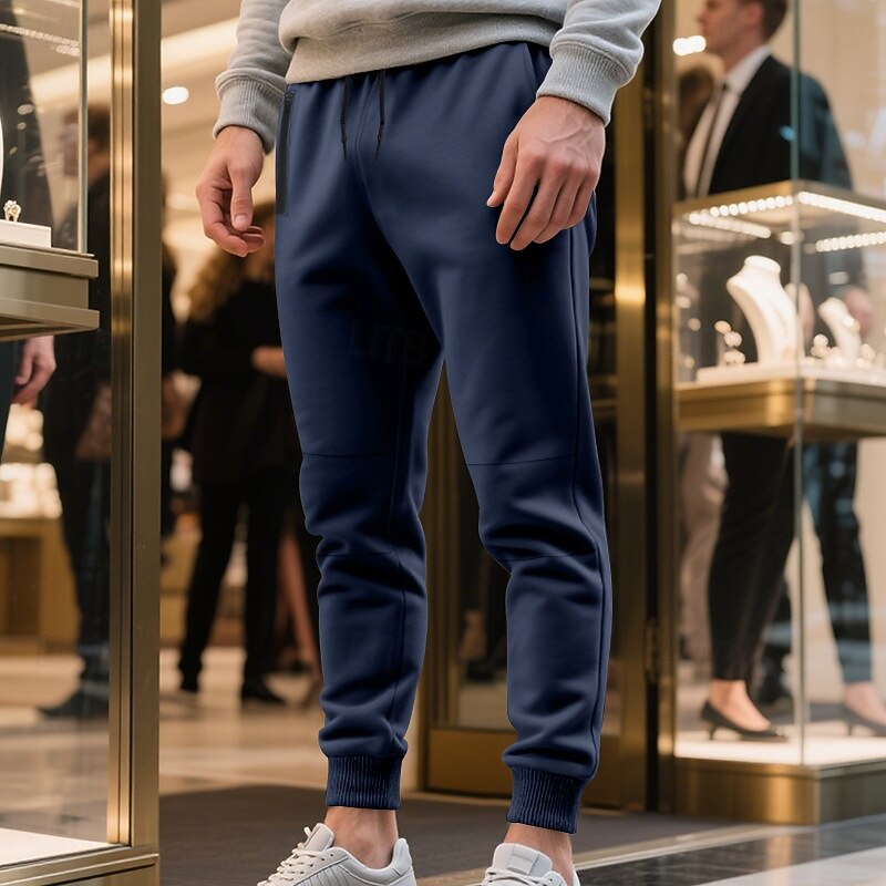 Men's Sweatpants Joggers Trousers Drawstring Pocket Elastic Waist Plain Comfort Sports Outdoor Daily Fashion Casual Black Army Green Micro-elastic2