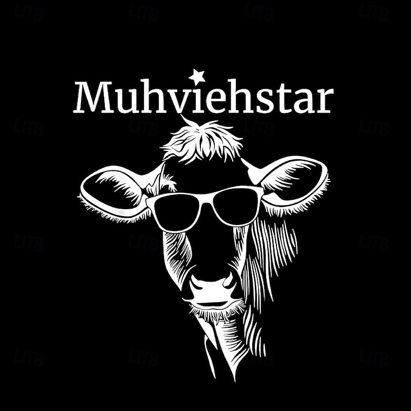 Men's Muhviehstar T-Shirt, Funny Cow Pun Short Sleeve Graphic Tee3