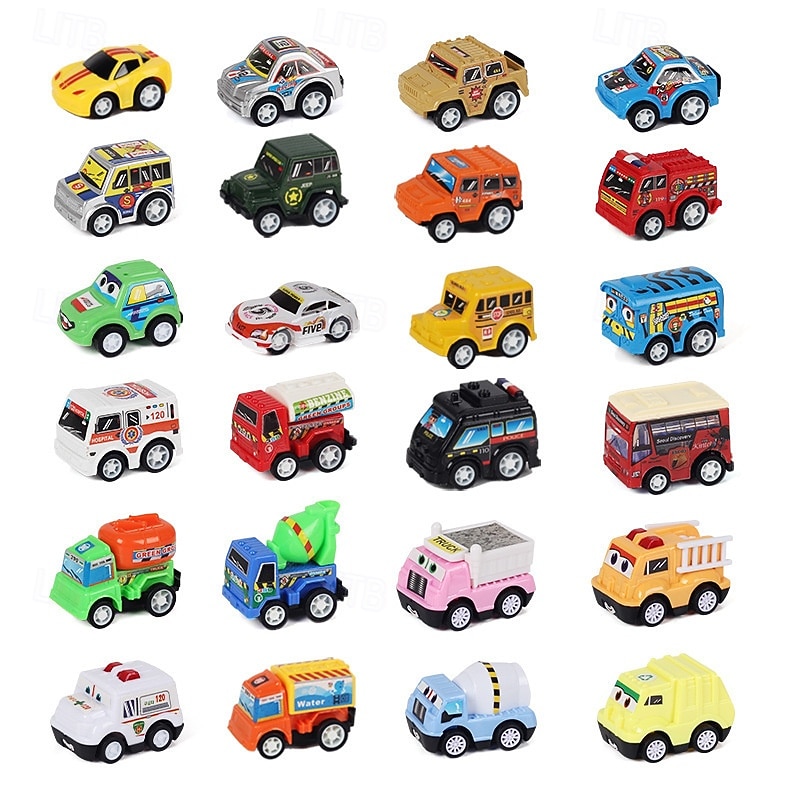 Christmas Advent Calendar, 24 Days Countdown Inertial Pull Back Car Toys, Holiday Surprise Gift Box for Kids Boys Girls3