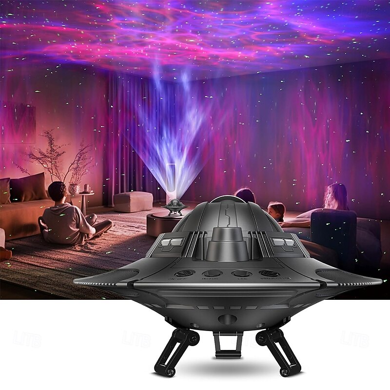 UFO Galaxy Projector LED Lights for Bedroom Star Projector Night Light for Kids and Adults Starry Nebula Ceiling LED Lamp Room Decor Aesthetic Gifts for Christmas Birthdays Valentine's Day2