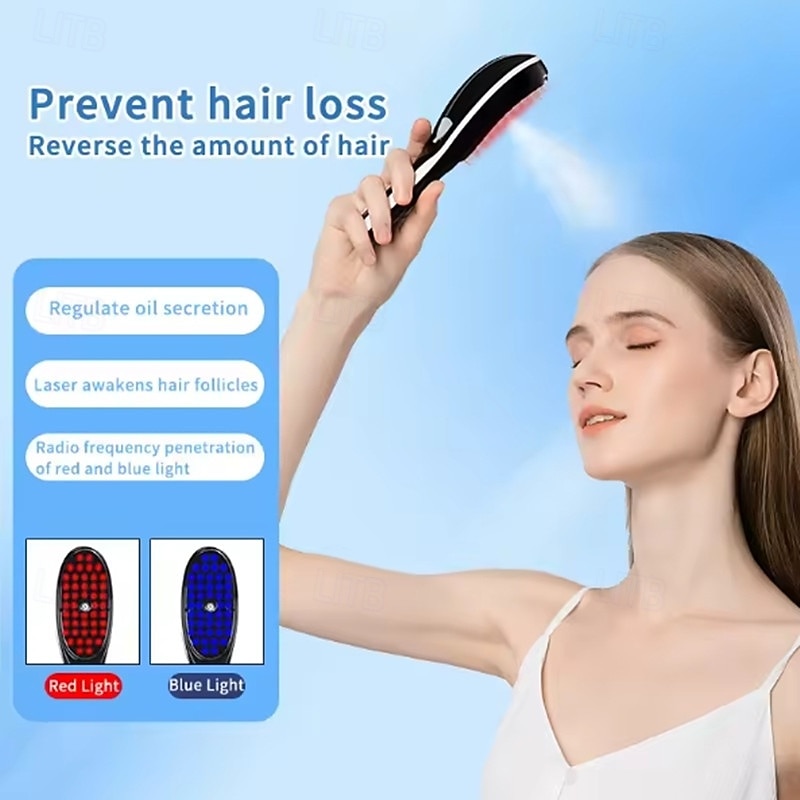 Electric Spray Massage Comb Head Meridian Vibration Massager Red Blue Light Comb Negative Ion Scalp Applicator Anti Hair Loss4