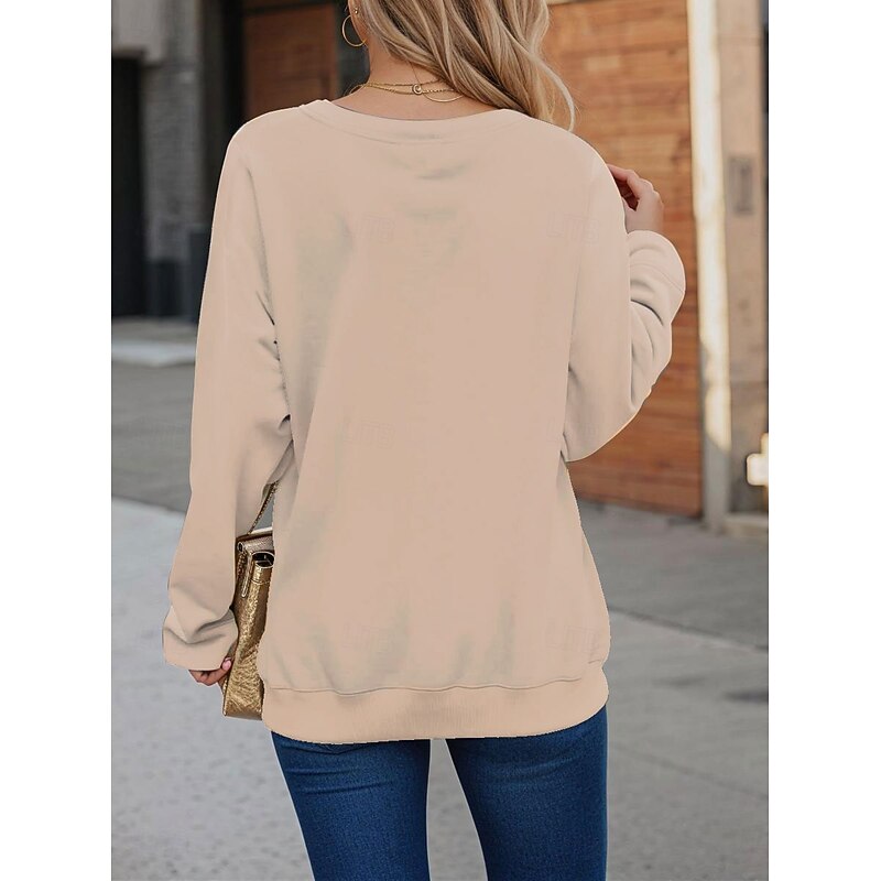Women's Pullover Sweatshirt Graphic Animal Rabbit Casual Long Sleeve Crew Neck Regular Tops Street Casual Holiday Print Pink Blue Purple Green Khaki Spring Fall Winter2