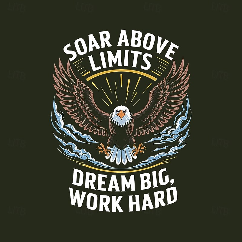 Men's Eagle Backprint Sweatshirt Fashion Daily Crew Neck Home Sports Outdoor Streetwear Black Army Green Crewneck 3D All Seasons Designer4