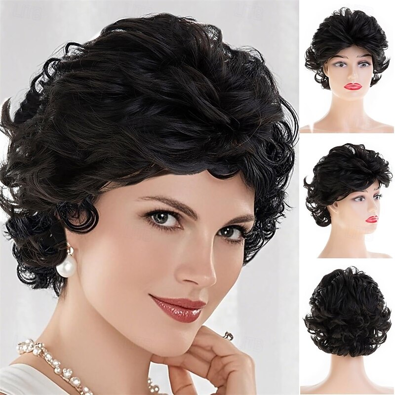 Short Fluffy Blonde Wigs for Women Natural Looking Synthetic Short Curly Cosplay Hair Wig4
