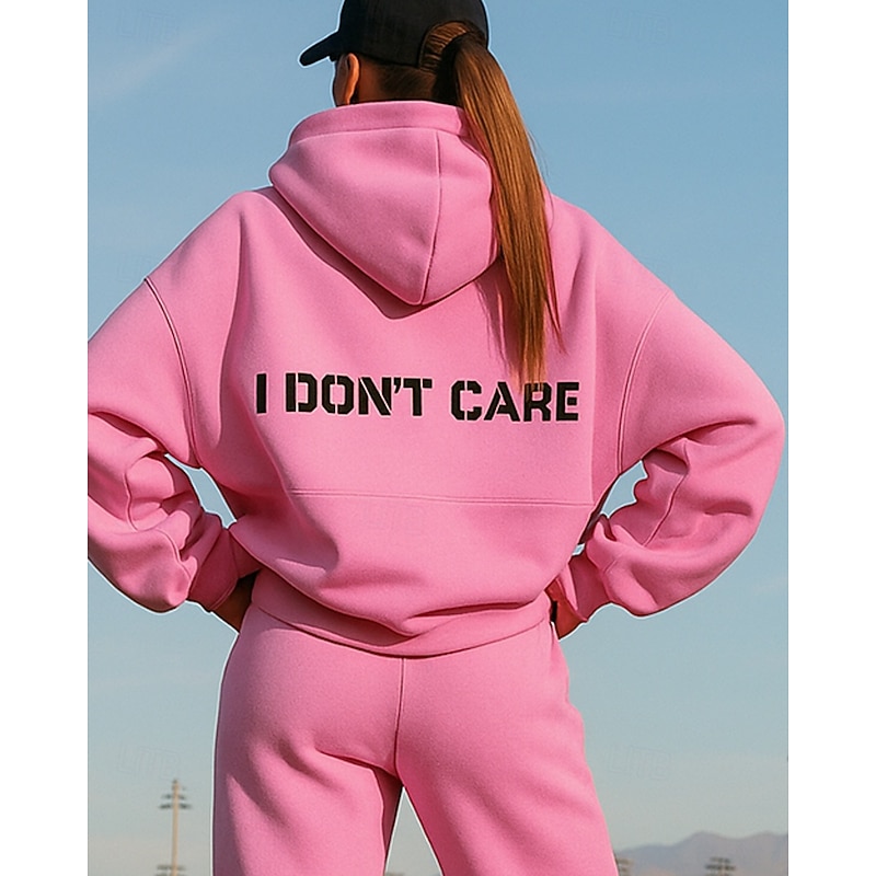 Women's Tracksuit Sweatpants Sportswear Drawstring Solid Colored Clothing Suit Fall Black Pink Outdoor Travel Sports High Waist Windbreaker Long Sleeve Sport Activewear Micro-elastic Regular Fit3