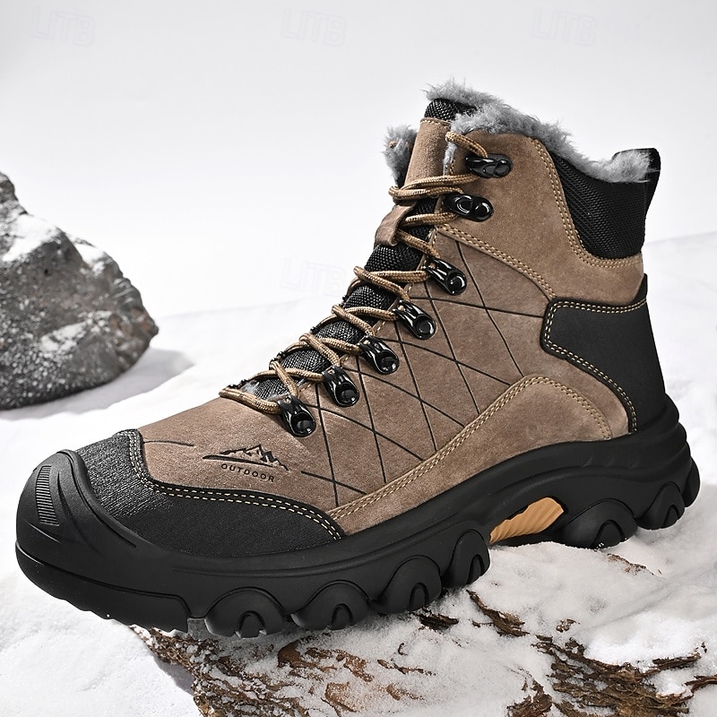 Men's Winter Tactical Boots with Fur Lining – Warm Waterproof Military Hiking Boots for Outdoor Survival, Camping and Cold Weather4
